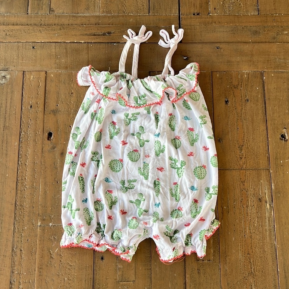 Mudpie cactus print bamboo romper